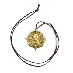Collier pirate Or / Collier Pirates de Caraïbes / Collier Tête de Mort Dorée / La Maison Du Déguisement