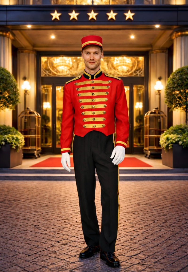 Location Déguisement Groom BM Adulte / Location Costume Hôtel Bell Boy BM Homme / La Maison Du Déguisement