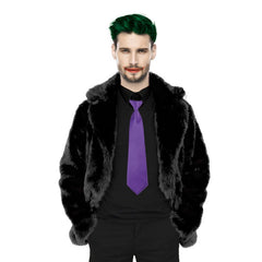 Cravate Violet Satinée / Cravate Joker Violette / Cravate Violet Halloween / La Maison Du Déguisement
