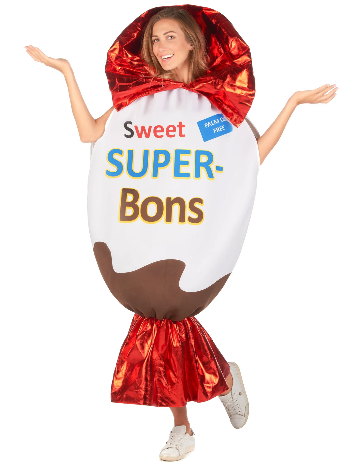 Location Déguisement Confiserie Superbon Adulte / Location Costume Humour Bonbon Kinder Chocobon / Location Costume BonBon Kinder Surprise / La Maison Du Déguisement