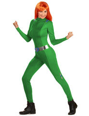 Déguisement Totally Spies™ vert Sam Femme / Costume Combinaison Espionne Vert / La Maison Du Déguisement