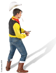 Déguisement de Lucky Luck Adulte / Costume Lucky Luck, Cow boy Adulte / La Maison Du Déguisement