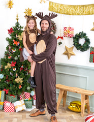 Déguisement Marron Renne Noël Adulte / Costume Cerf Marron Homme / La Maison Du Déguisement