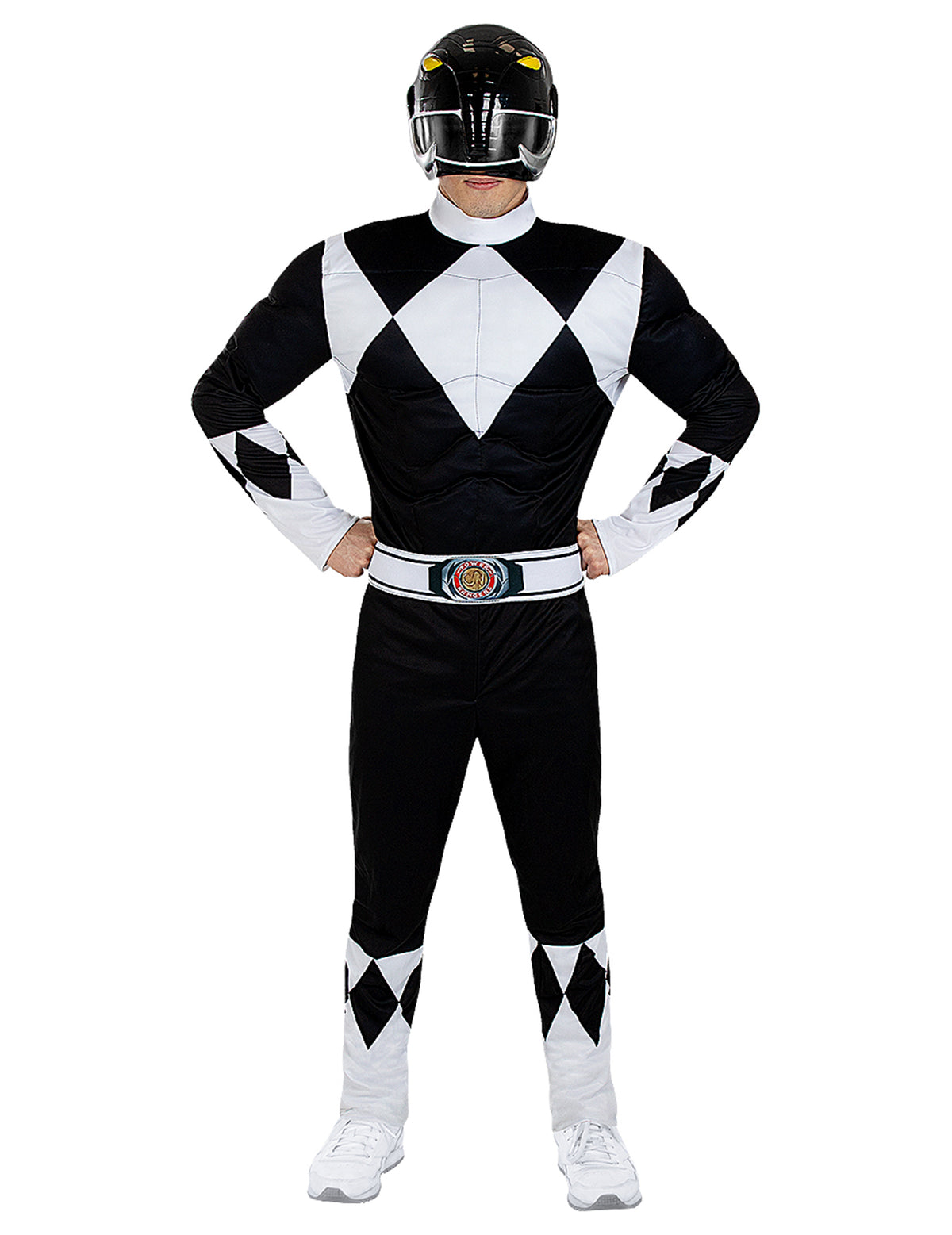 Location Déguisement Power Ranger™ Noir Adulte / Location Costume Power Ranger™ Noir Homme / La Maison Du Déguisement