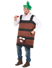 Location Déguisement Tonneau de Vin Adulte / Location Costume Barrel Marron / La Maison Du Déguisement