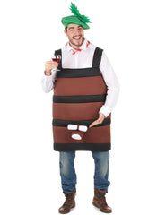 Location Déguisement Tonneau de Vin Adulte / Location Costume Barrel Marron / La Maison Du Déguisement
