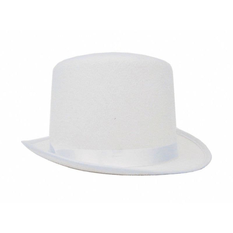 Chapeau Haut De Forme Blanc / Chapeau Rocambole Blanc / La Maison Du Déguisement