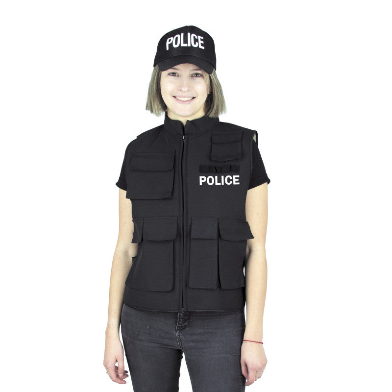 Déguisement Gilet pare balles Police / Costume Gilet Pare-Balles Policière / Gilet Police / La Maison Du Déguisement