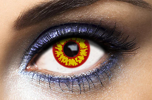 Lentilles fantaisie journalière Loup Garou / Lentilles Halloween Rouges 7 jours Red Wolf / La Maison Du Déguisement