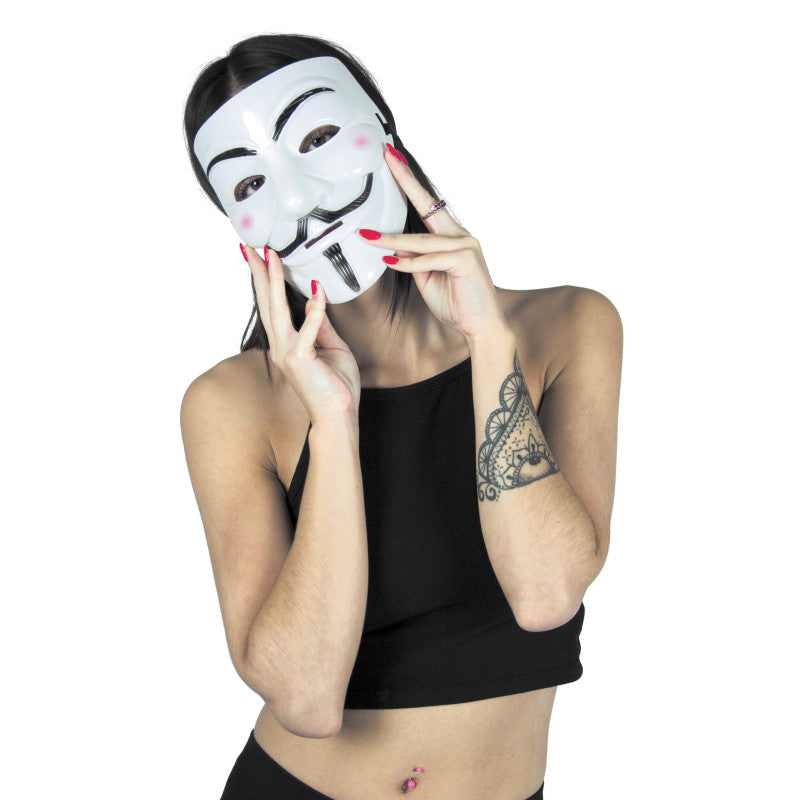 Masque Anonyme / Masque Anonymous V pour Vendetta Blanc / La Maison Du déguisement
