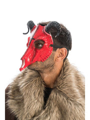 Masque De Squelette Bête Avec Cornes Noir / Masque Diable Avec Cornes / La Maison Du Déguisement