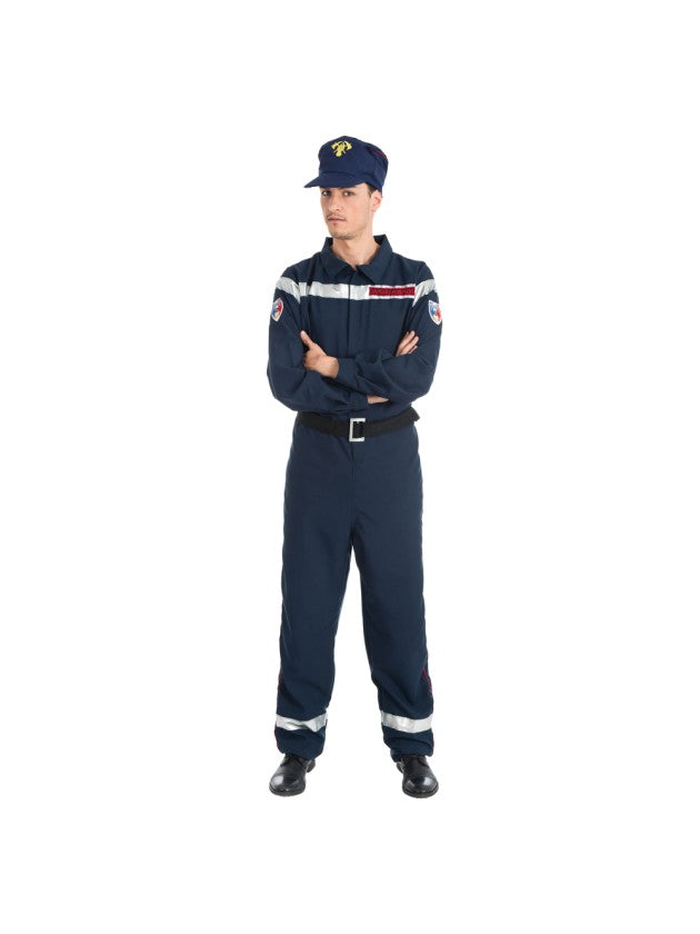 Location Déguisement Pompier Bleu Adulte / Location Costume Pompier Homme / La Maison Du Déguisement