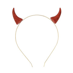 Serre Tête De Diable Rouge Paillettes / Cornes De Diable Glitter / Couronne Diable Halloween Rouge / La Maison Du Déguisement