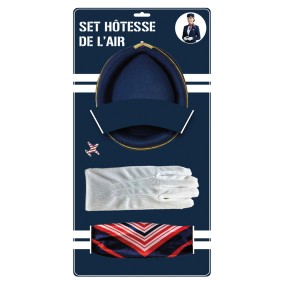 Set Hôtesse De l’Air Adulte / Kit d’Hôtesse de l'Air Femme / La Maison Du Déguisement