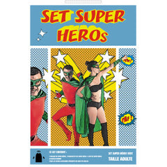 Set Cape Super Héros Vert Homme / Kit Cape Super-Héros Vert Homme / La Maison du Déguisement